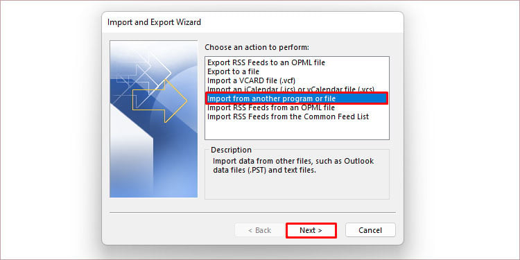 Click-on-Import-from-Program