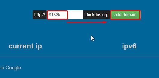 DDNS domain hostname