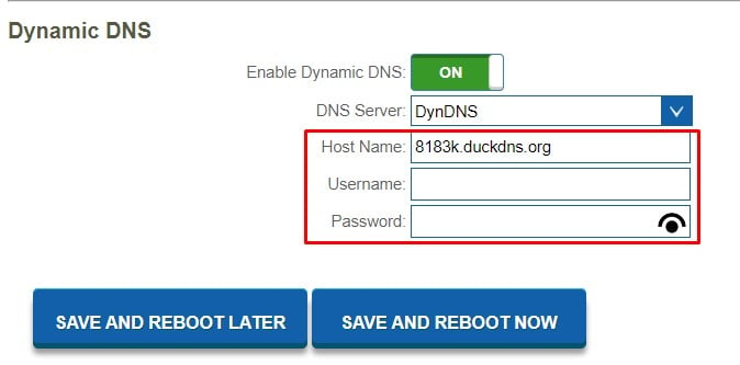 Dynamic DNS Configuration