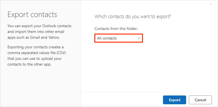 Export-all-contacts-outlook-web