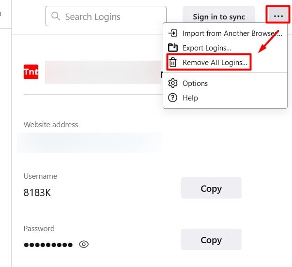 FirefoxPrivace&SecuritySavedLoginsRemoveAllLogins