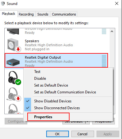 Speaker Properties