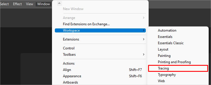 Tracing-Workspace-Illustrator