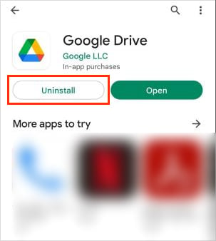 Uninstall-Google-Drive-android-app