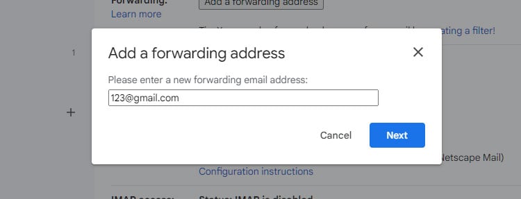 add-dorwarding-address