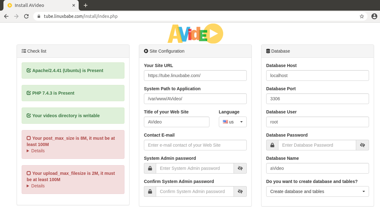 avideo-requirements