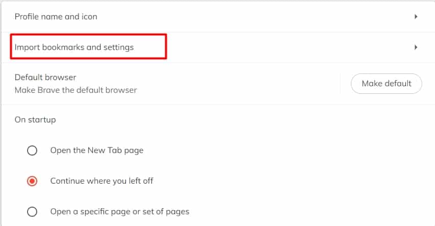 brave import bookmarks