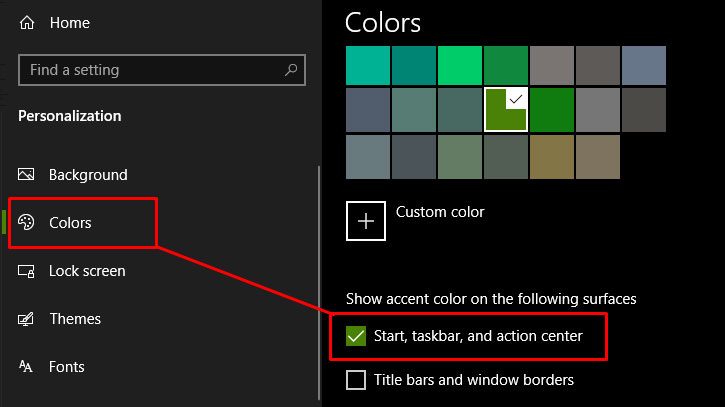 change-taskbar-color