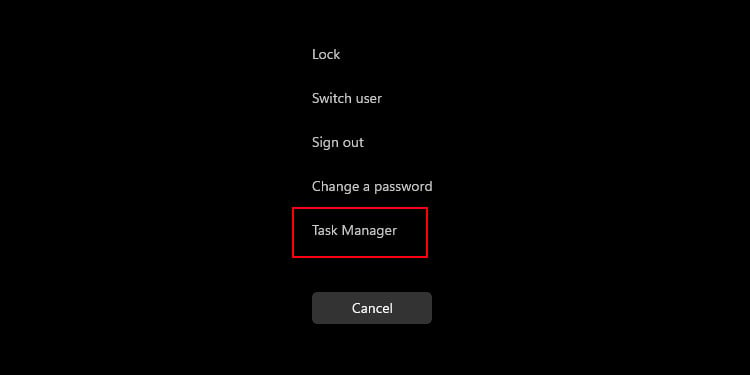 ctrl alt del task manager