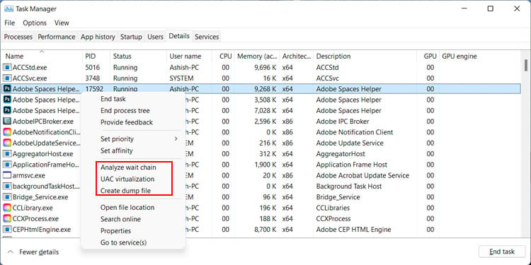 diagnose task manager 1