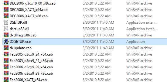 dxsetup