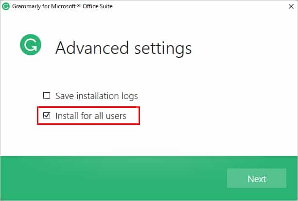install-for-all-users-grammarly