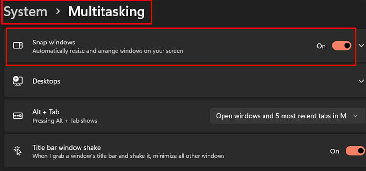 multitasking windows