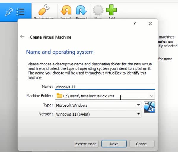 name-vm-virtualbox