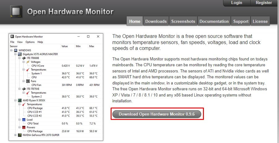 open hardware monitor