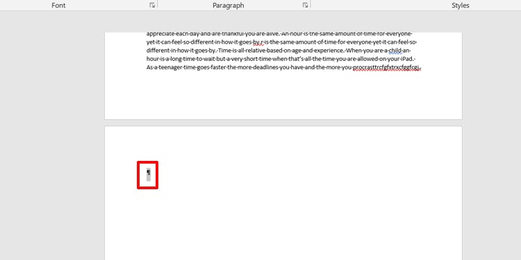 paragraph-mark-in-word