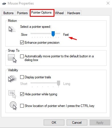 pointer options