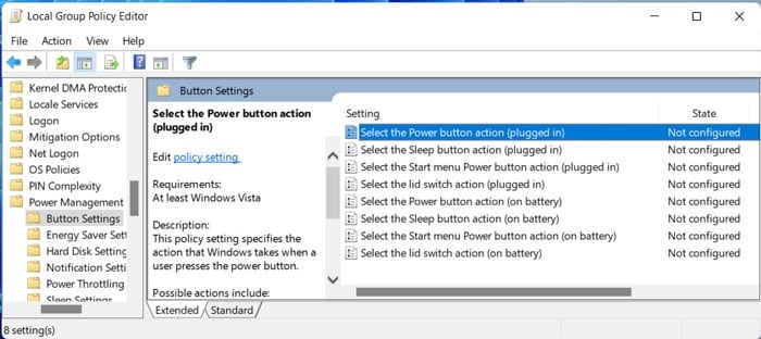 power-button-settings-policy