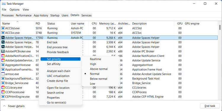 task manager priority 1