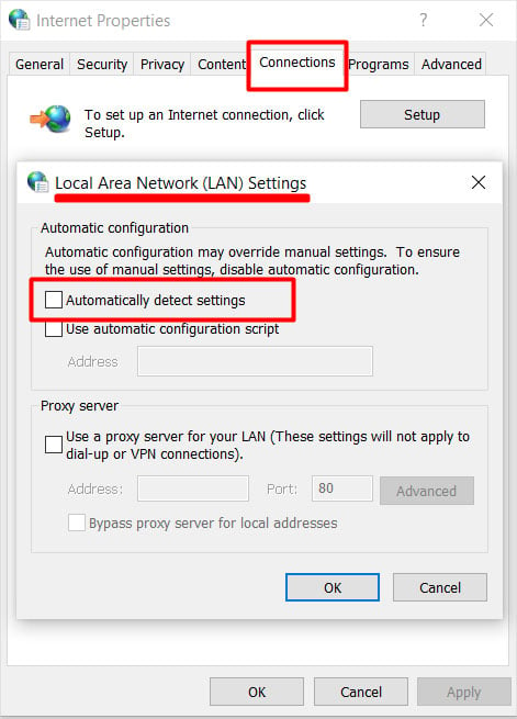 untick-automatically-detect-settings-LAN