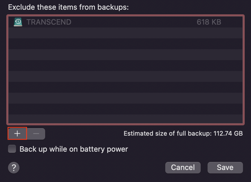 exclude-items-from-backingup